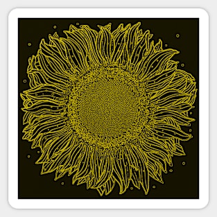 Golden Sunflower Sticker